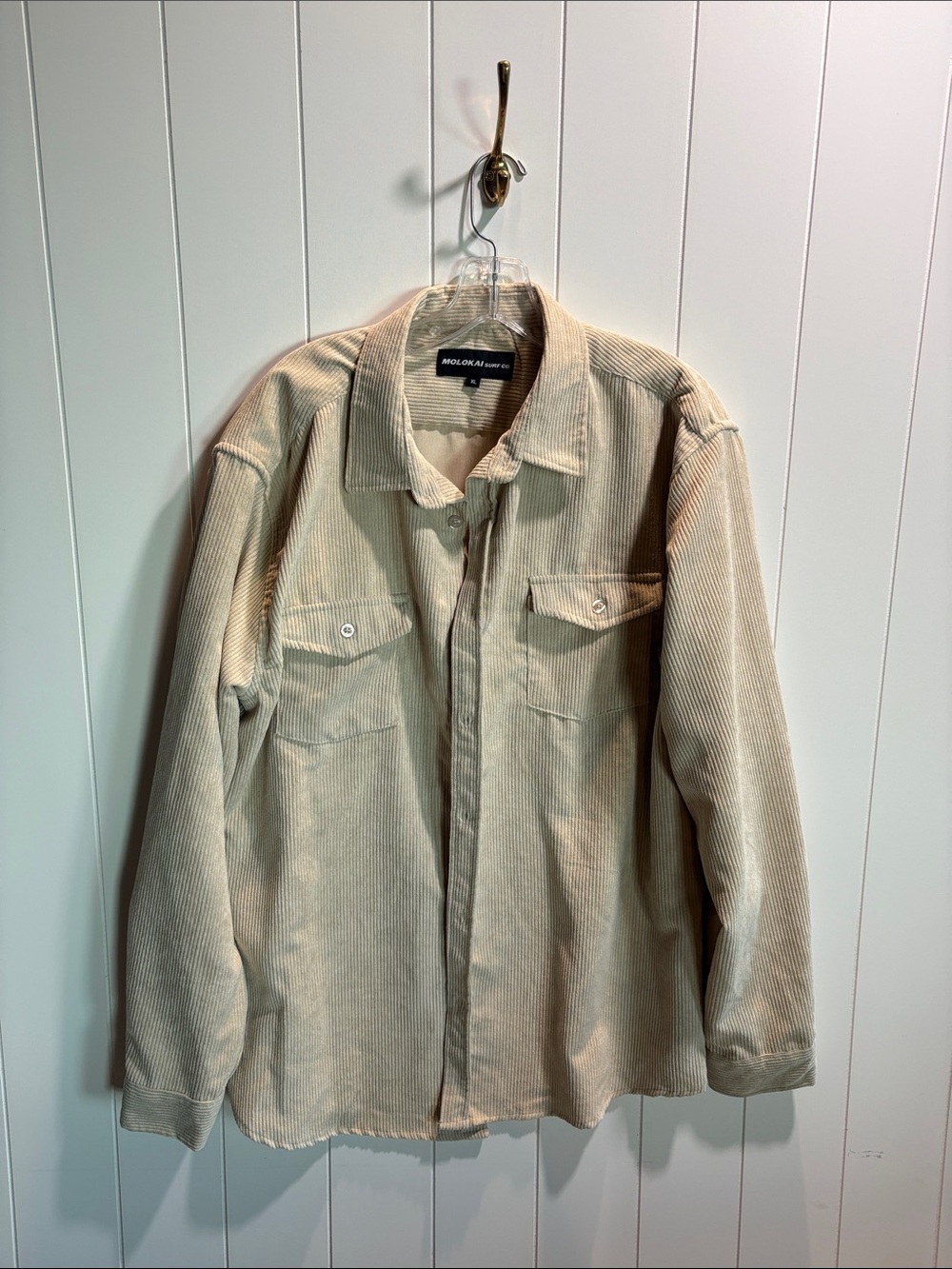 Molokai surf Co.  tan corduroy shirt jacket XL